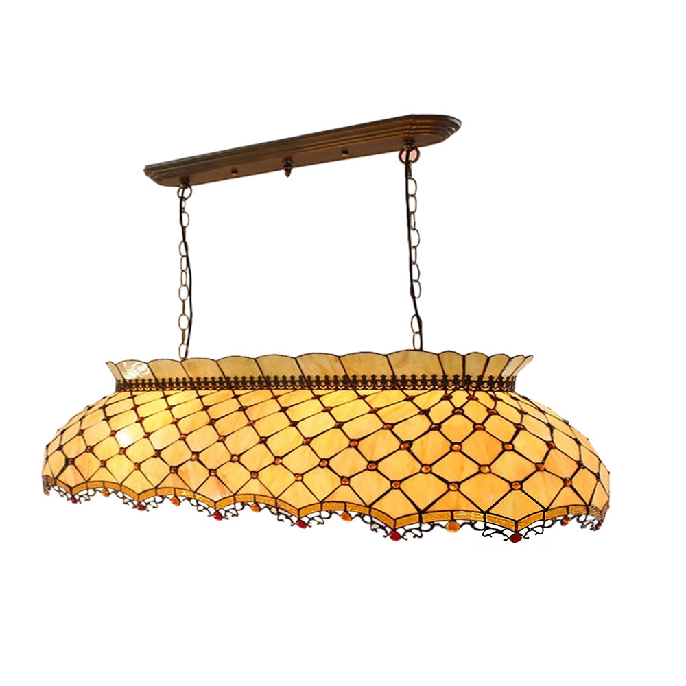 ARIX Billiard Pendant Light - Glass Shade, Bright Lighting, Durable Iron Fittings, E27 Socket, Stylish Pool Table Lighting - Yellow