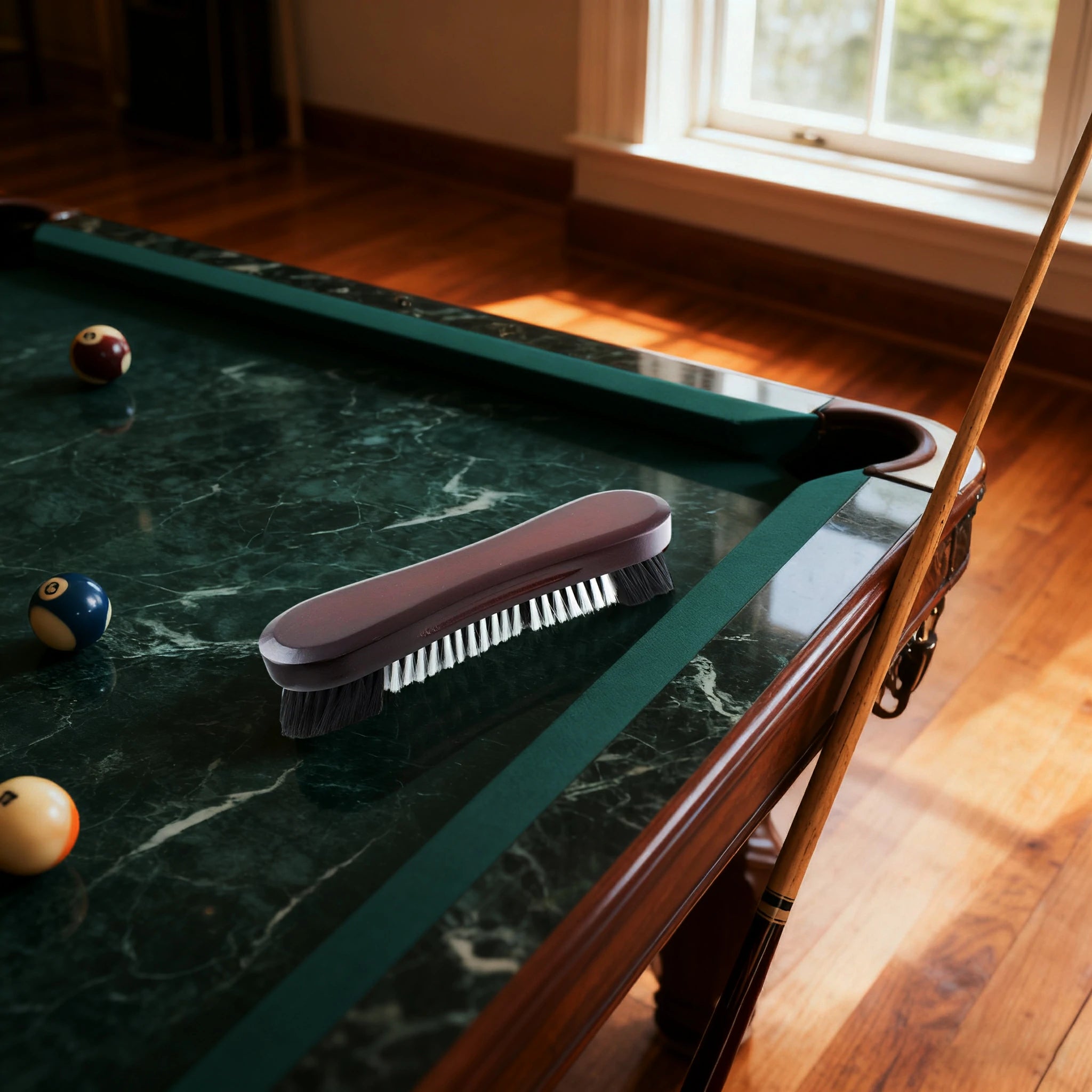 ARIX Table Brush 1/2 Standard, Solid Oak Body, Dual-Length Nylon Bristles for Even Cloth Cleaning - Lightweight & Durable