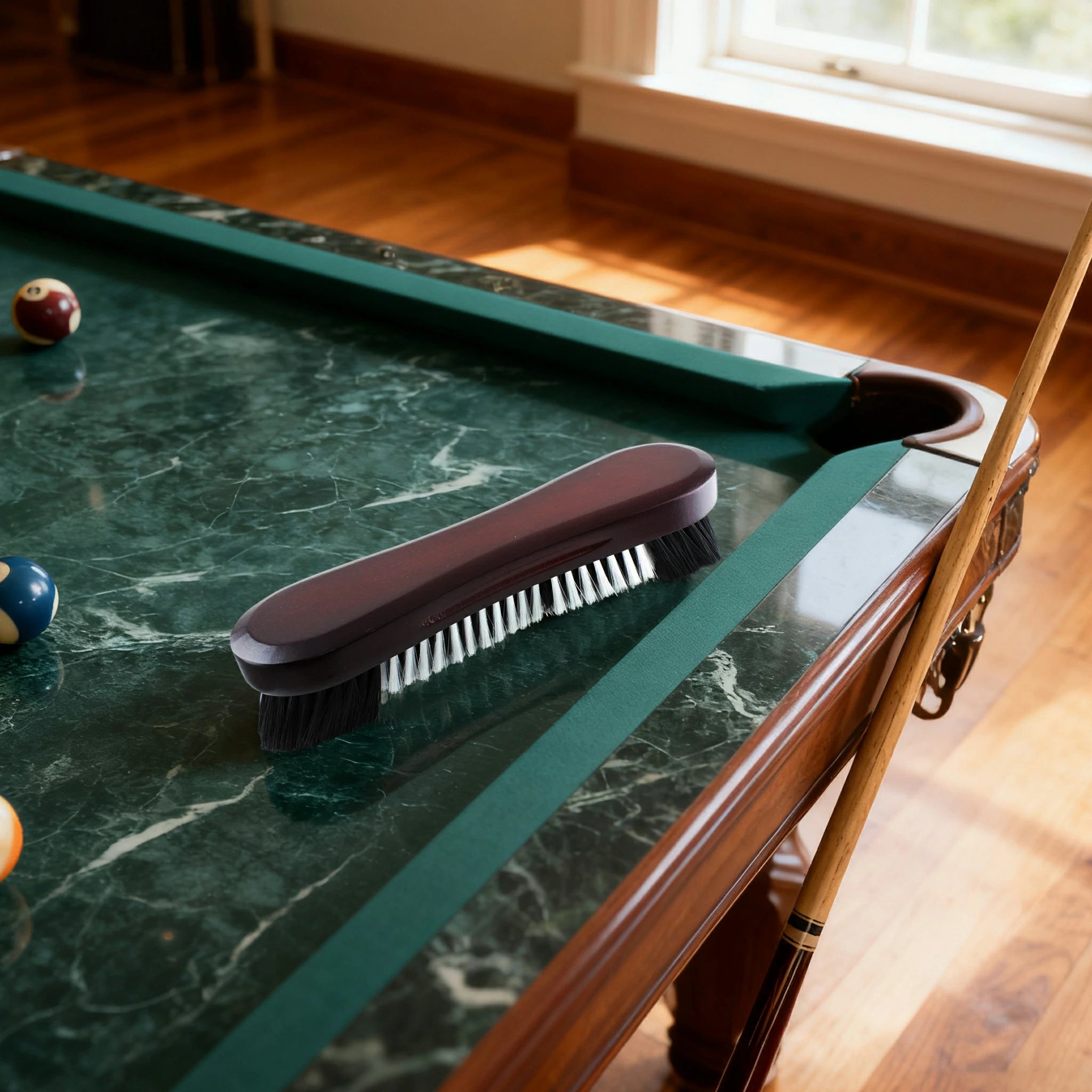 ARIX Table Brush 1/2 Standard, Solid Oak Body, Dual-Length Nylon Bristles for Even Cloth Cleaning - Lightweight & Durable