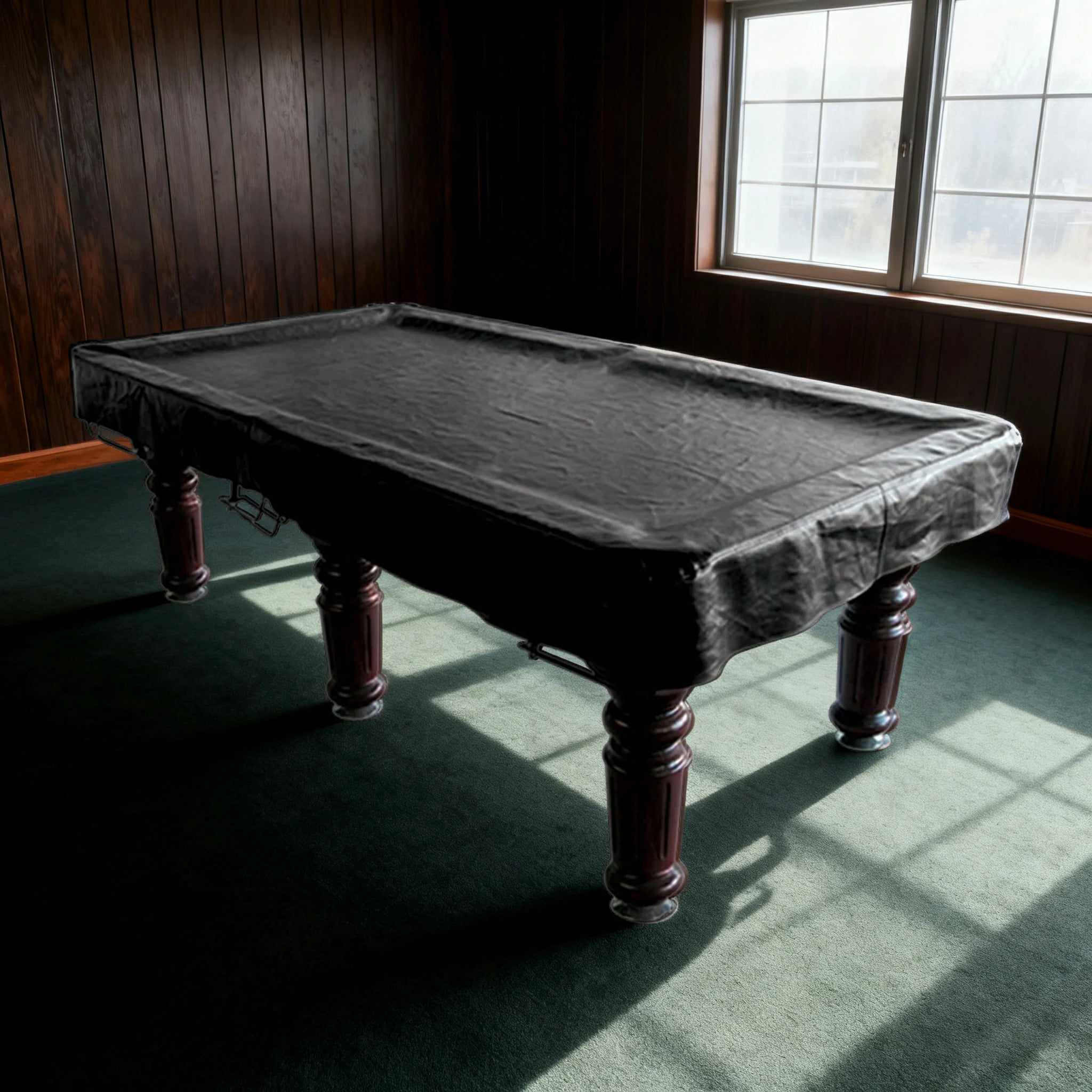 ARIX Heavy-Duty Vinyl Table Cover 10/12FT, Thick Protective Design, Dust & Spill Resistant - Black