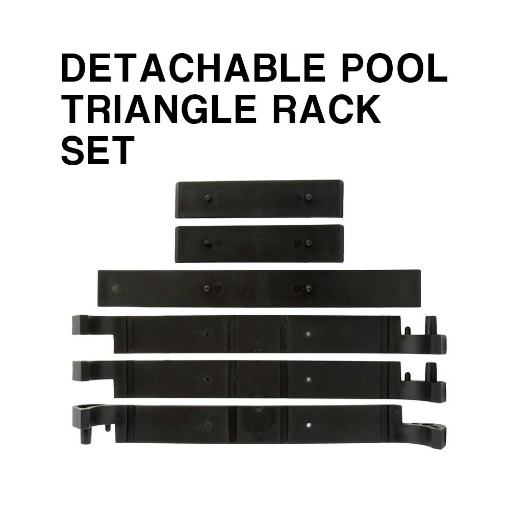 ARIX PVC Multi-Game Triangle 2", Adjustable Collapsible Rack for 15-Ball, 10-Ball, and 9-Ball Setups - Black
