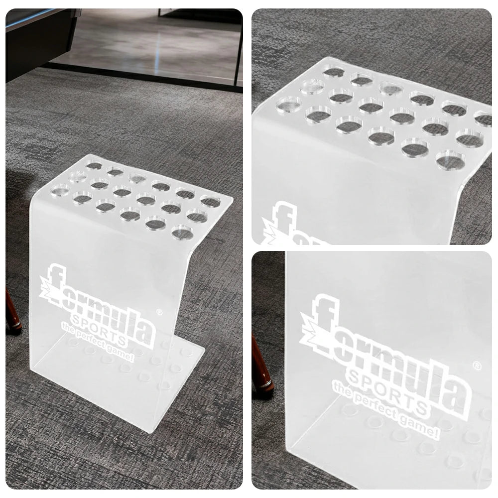 ARIX Acrylic Cue Rack, Clear 18-Cue Stand with Stable Base and Smooth Laser-Cut Finish - Transparent Acrylic Holder