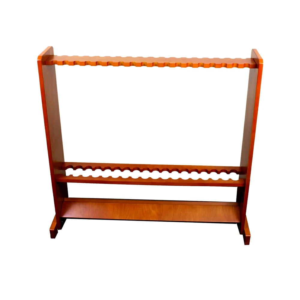 ARIX Floor Cue Rack 36-Cue Storage Rack, Solid Wood Stand with Smooth Finish and Dual-Tier Holder Design - Oak Tone