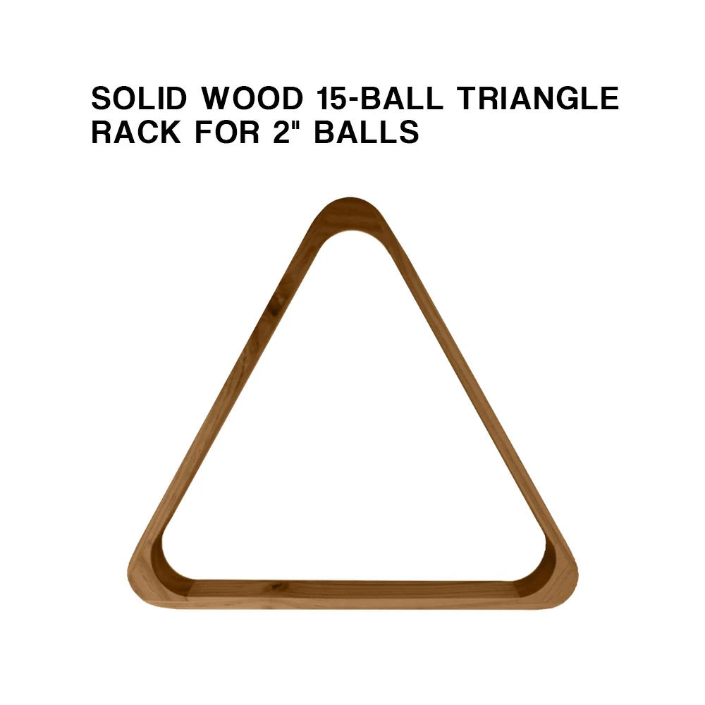 ARIX Solid Wood Triangle Rack, Multi-Size Pool Triangle for 10-Ball & 15-Ball Sets - Natural Wood Finish