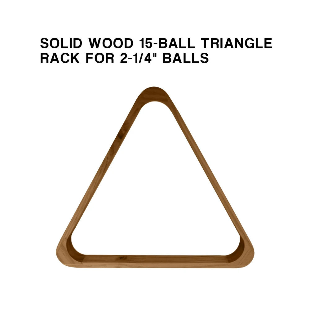 ARIX Solid Wood Triangle Rack, Multi-Size Pool Triangle for 10-Ball & 15-Ball Sets - Natural Wood Finish