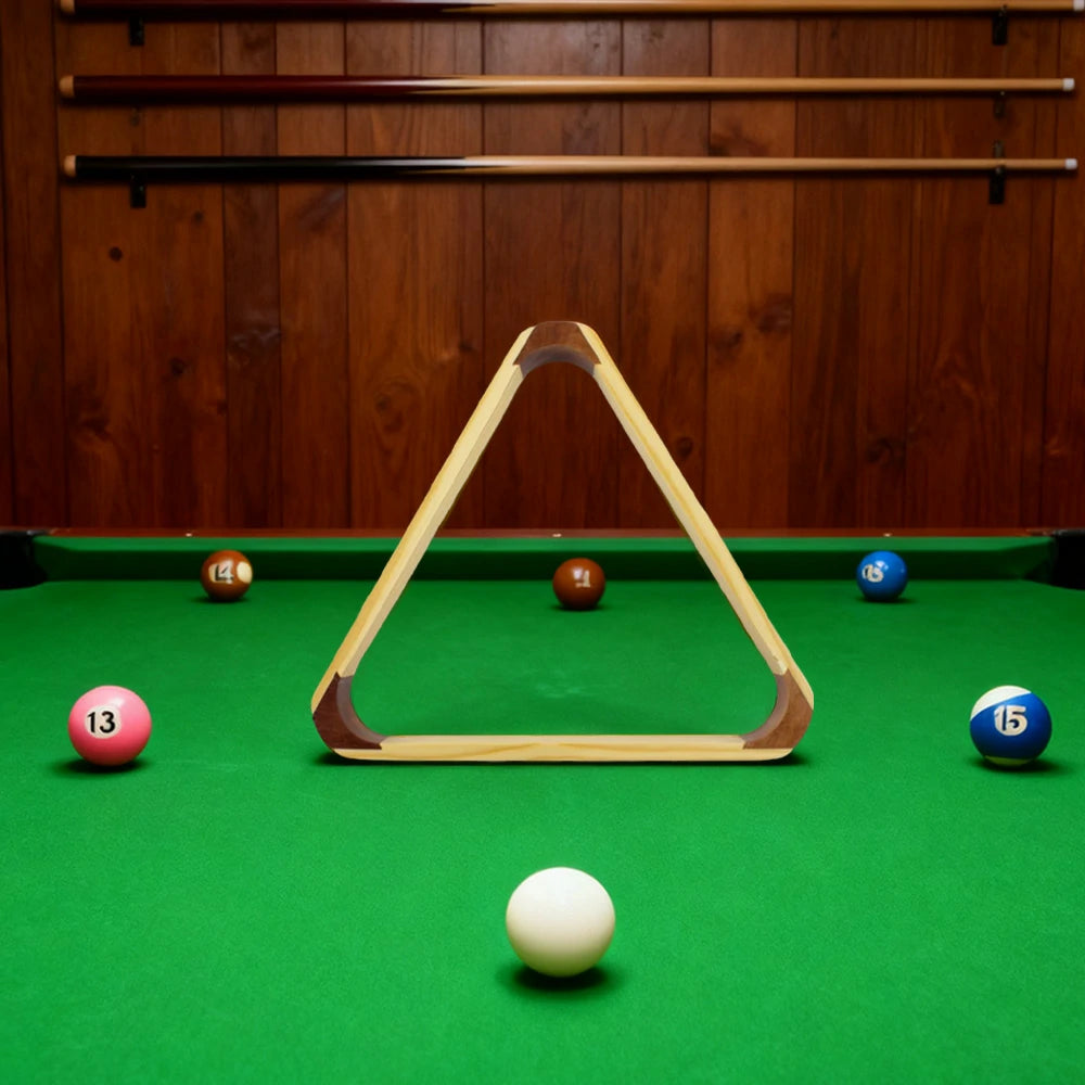 ARIX Pine Wood Triangle Rack, Solid Timber Pool Triangle for 15-Ball Sets - Natural Pine Finish