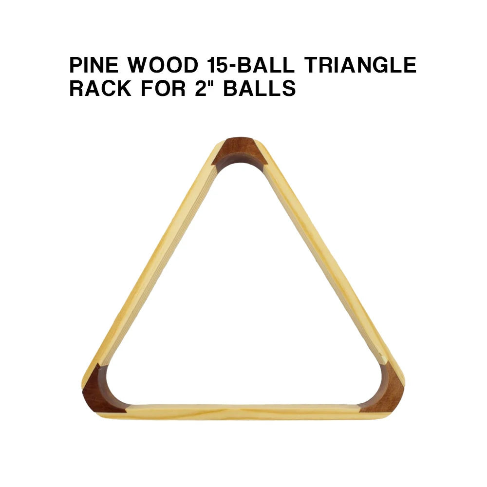 ARIX Pine Wood Triangle Rack, Solid Timber Pool Triangle for 15-Ball Sets - Natural Pine Finish