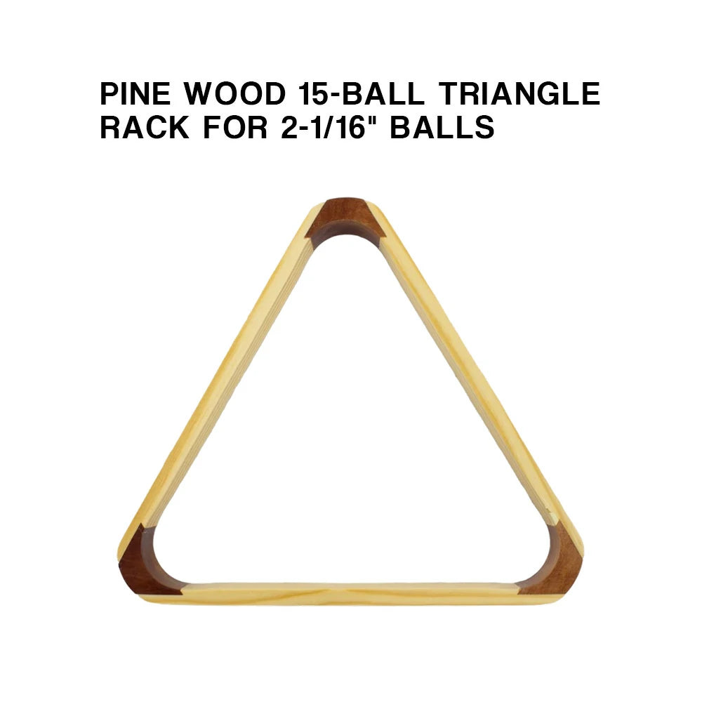 ARIX Pine Wood Triangle Rack, Solid Timber Pool Triangle for 15-Ball Sets - Natural Pine Finish