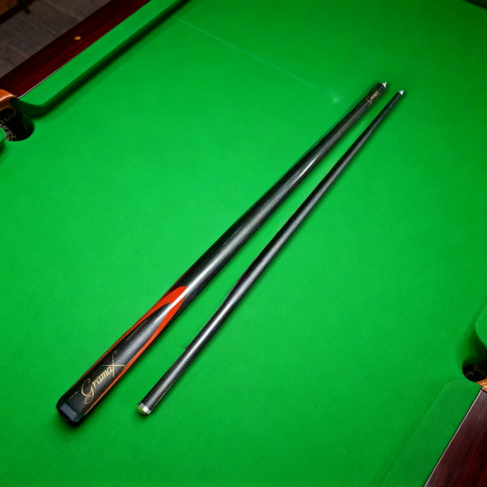 ARIX Carbon Fiber Cue Stick 9.5MM Tip 145CM 1/2 Split Screw Connection Precision Performance, Durable & Rust-Free - Black