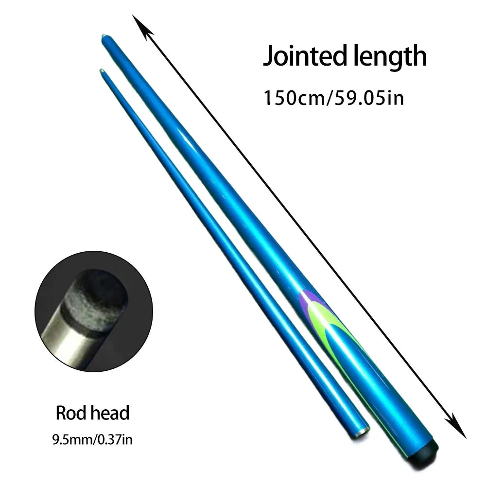 ARIX Carbon Fiber Cue Stick 9.5MM Tip 145CM 1/2 Split Screw Connection Precision Performance, Durable & Rust-Free - Blue