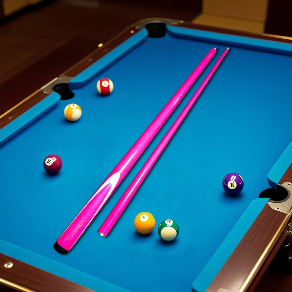 ARIX Carbon Fiber Cue Stick 9.5MM Tip 145CM 1/2 Split Screw Connection Precision Performance, Durable & Rust-Free - Pink