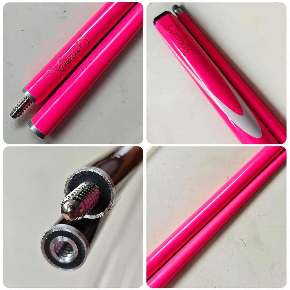 ARIX Carbon Fiber Cue Stick 9.5MM Tip 145CM 1/2 Split Screw Connection Precision Performance, Durable & Rust-Free - Pink