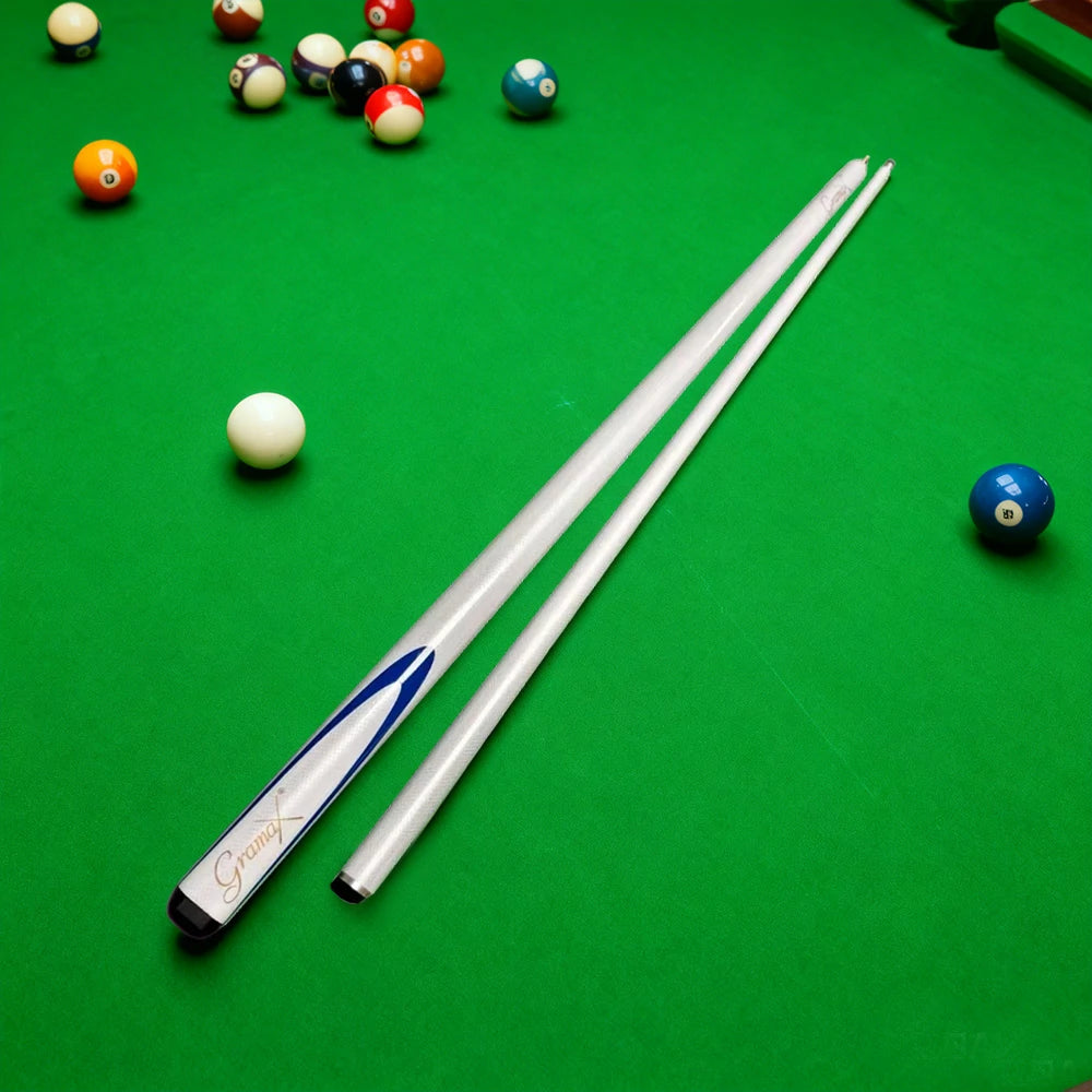 ARIX Carbon Fiber Cue Stick 9.5MM Tip 145CM 1/2 Split Screw Connection Precision Performance, Durable & Rust-Free - White