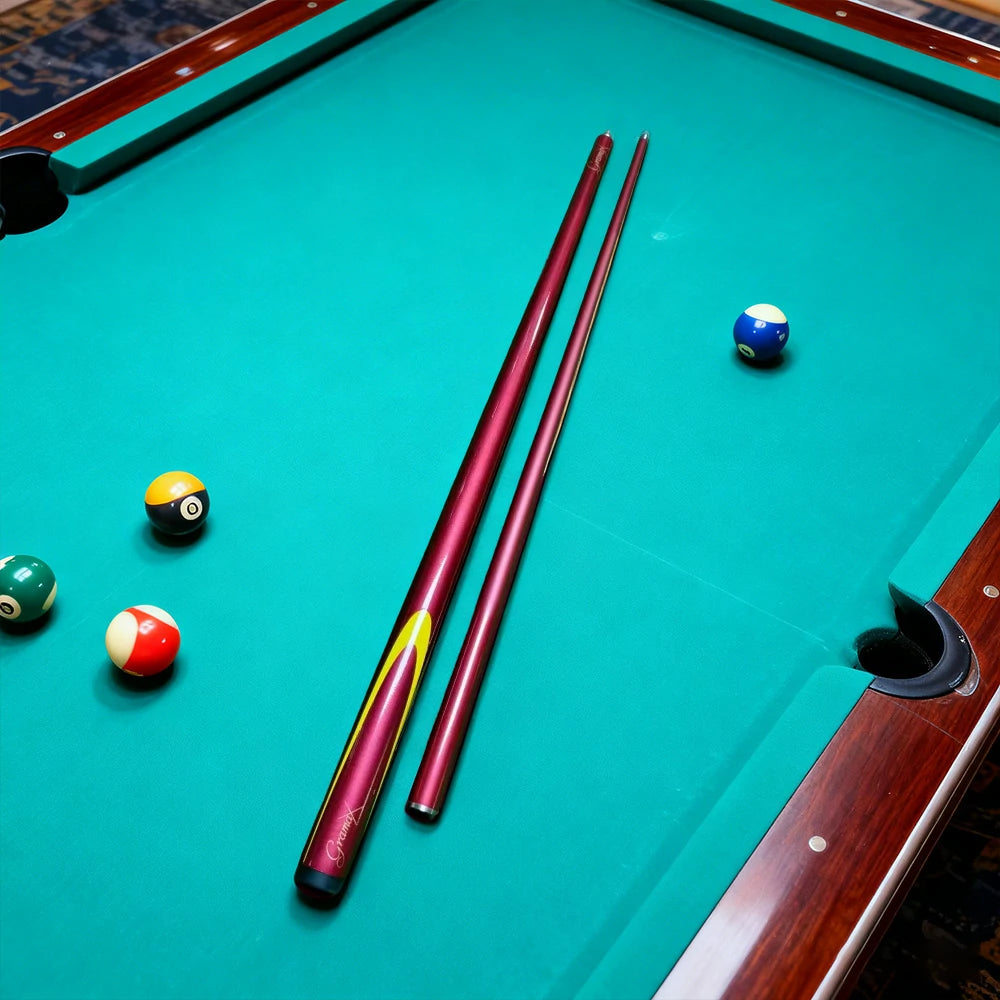 ARIX Carbon Fiber Cue Stick 9.5MM Tip 145CM 1/2 Split Screw Connection Precision Performance, Durable & Rust-Free - Wine