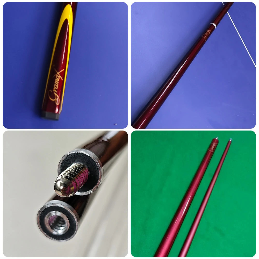 ARIX Carbon Fiber Cue Stick 9.5MM Tip 145CM 1/2 Split Screw Connection Precision Performance, Durable & Rust-Free - Wine