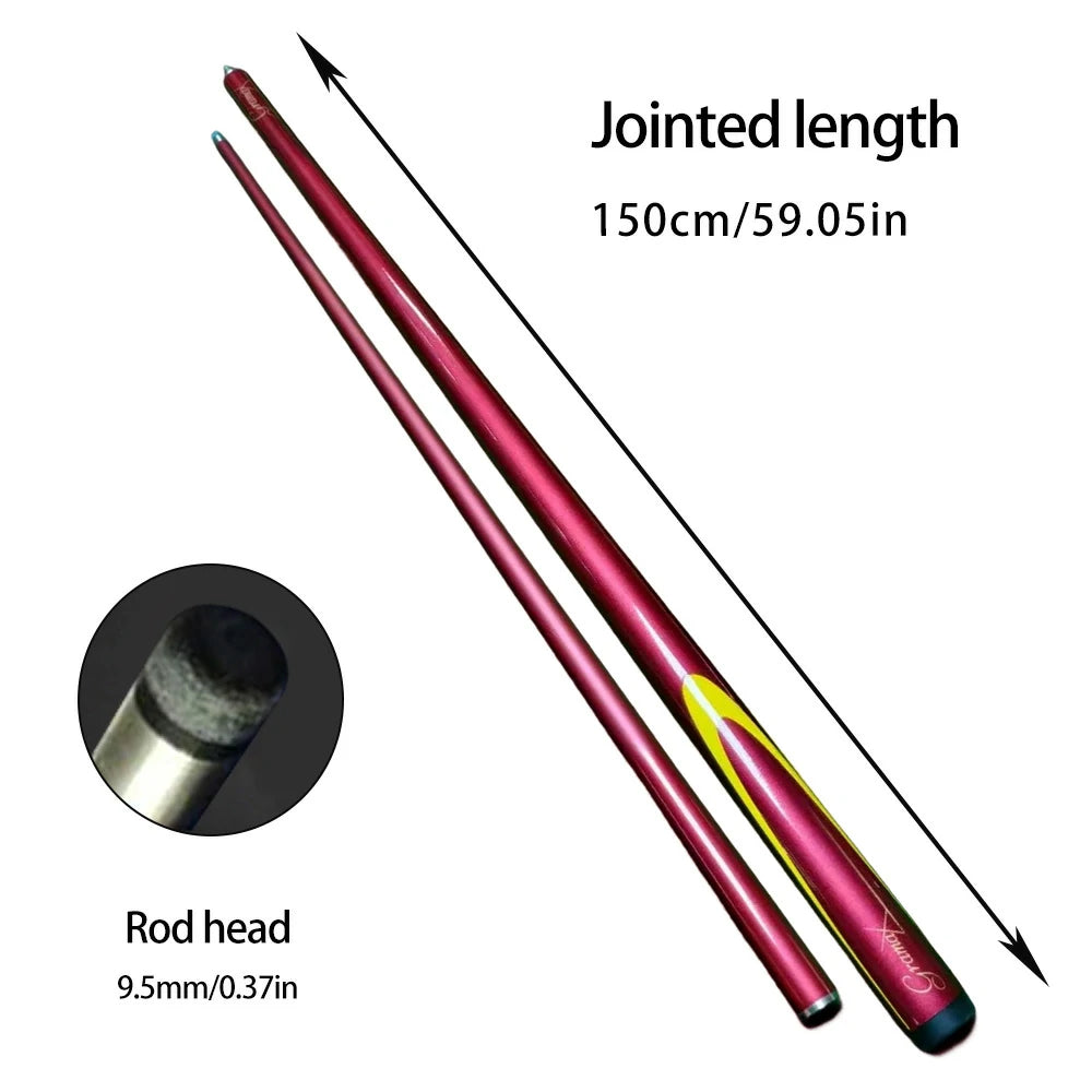 ARIX Carbon Fiber Cue Stick 9.5MM Tip 145CM 1/2 Split Screw Connection Precision Performance, Durable & Rust-Free - Wine