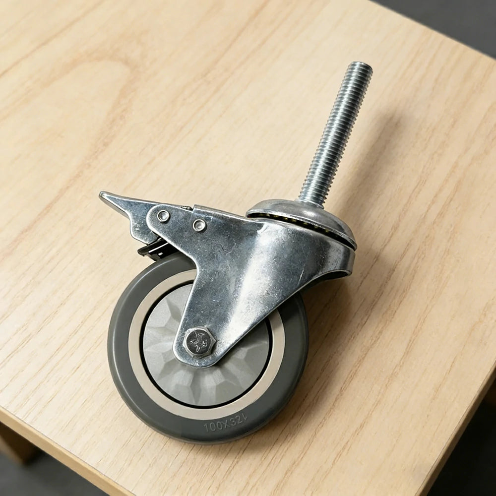 ARIX 100mm Adjustable Table Legs with Caster Wheels 4pcs - Level & Stable Support - Heavy-Duty Metal - Replacement for Indoor Table Tennis Tables