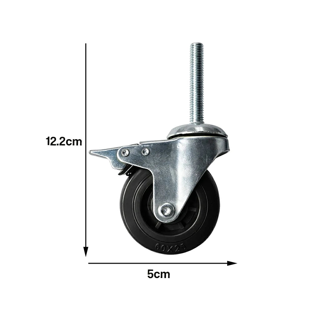 ARIX 50mm Adjustable Table Legs with Caster Wheels 4pcs - Level & Stable Support - Heavy-Duty Metal - Replacement for Indoor Table Tennis Tables