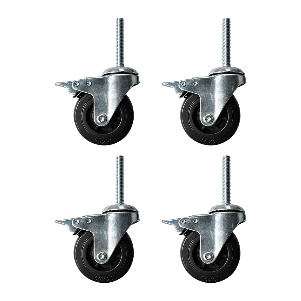 ARIX 50mm Adjustable Table Legs with Caster Wheels 4pcs - Level & Stable Support - Heavy-Duty Metal - Replacement for Indoor Table Tennis Tables