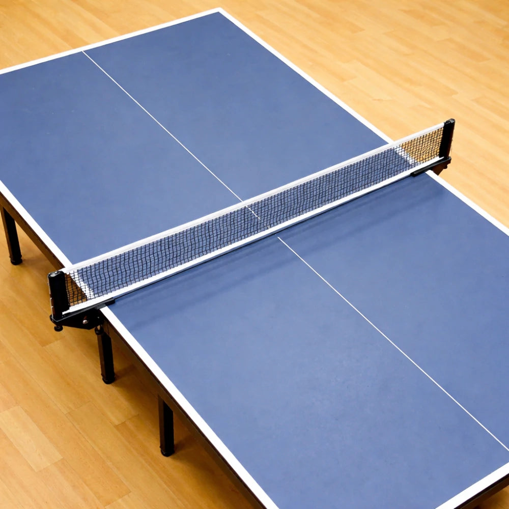 ARIX Table Tennis Net Set - Clamp-On Adjustable Design - Foldable Metal Bracket for Tables up to 4cm Thick - Black & White