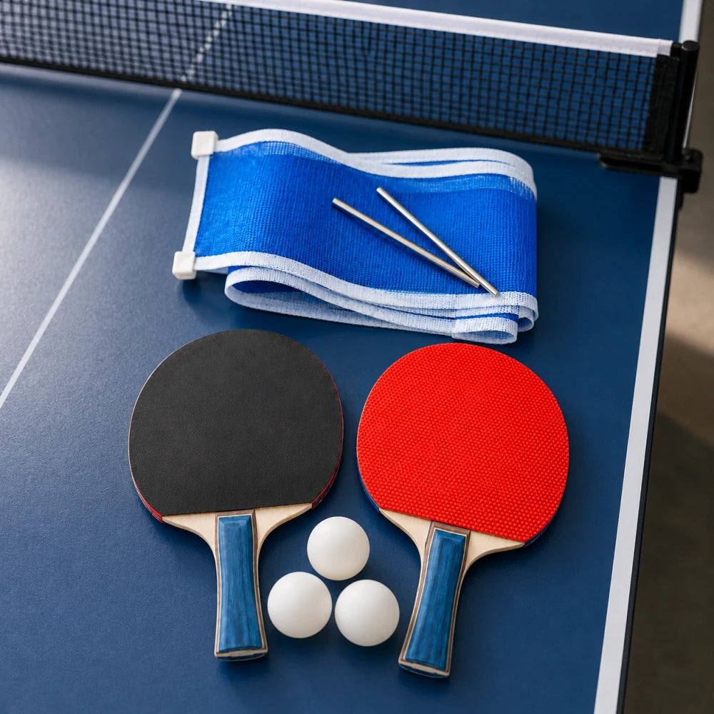 ARIX Table Tennis Table Accessory Set with Ping Pong Paddles, Balls & Net