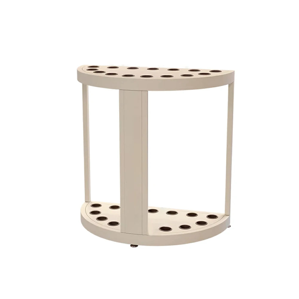 ARIX 15-Hole Cue Rack Space-Saving High-Capacity Iron Frame Rust-Resistant Baked Finish Multi-Slot Design with Soft Rubber Inserts - Beige