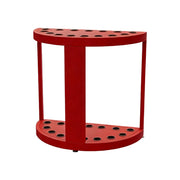 ARIX 15-Hole Cue Rack Space-Saving High-Capacity Iron Frame Rust-Resistant Baked Finish Multi-Slot Design with Soft Rubber Inserts - Red