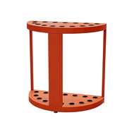 ARIX 15-Hole Cue Rack Space-Saving High-Capacity Iron Frame Rust-Resistant Baked Finish Multi-Slot Design with Soft Rubber Inserts - Orange