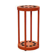 ARIX 10-Hole Cue Rack Space-Saving High-Capacity Iron Frame Rust-Resistant Baked Finish Multi-Slot Design with Soft Rubber Inserts - Orange