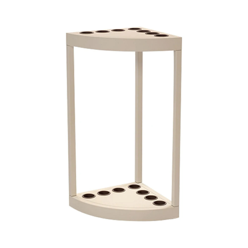 ARIX 7-Hole Cue Rack Space-Saving High-Capacity Iron Frame Rust-Resistant Baked Finish Triangle Shape Design with Soft Rubber Inserts - Beige