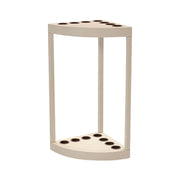 ARIX 7-Hole Cue Rack Space-Saving High-Capacity Iron Frame Rust-Resistant Baked Finish Triangle Shape Design with Soft Rubber Inserts - Beige