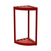 ARIX 7-Hole Cue Rack Space-Saving High-Capacity Iron Frame Rust-Resistant Baked Finish Triangle Shape Design with Soft Rubber Inserts - Red