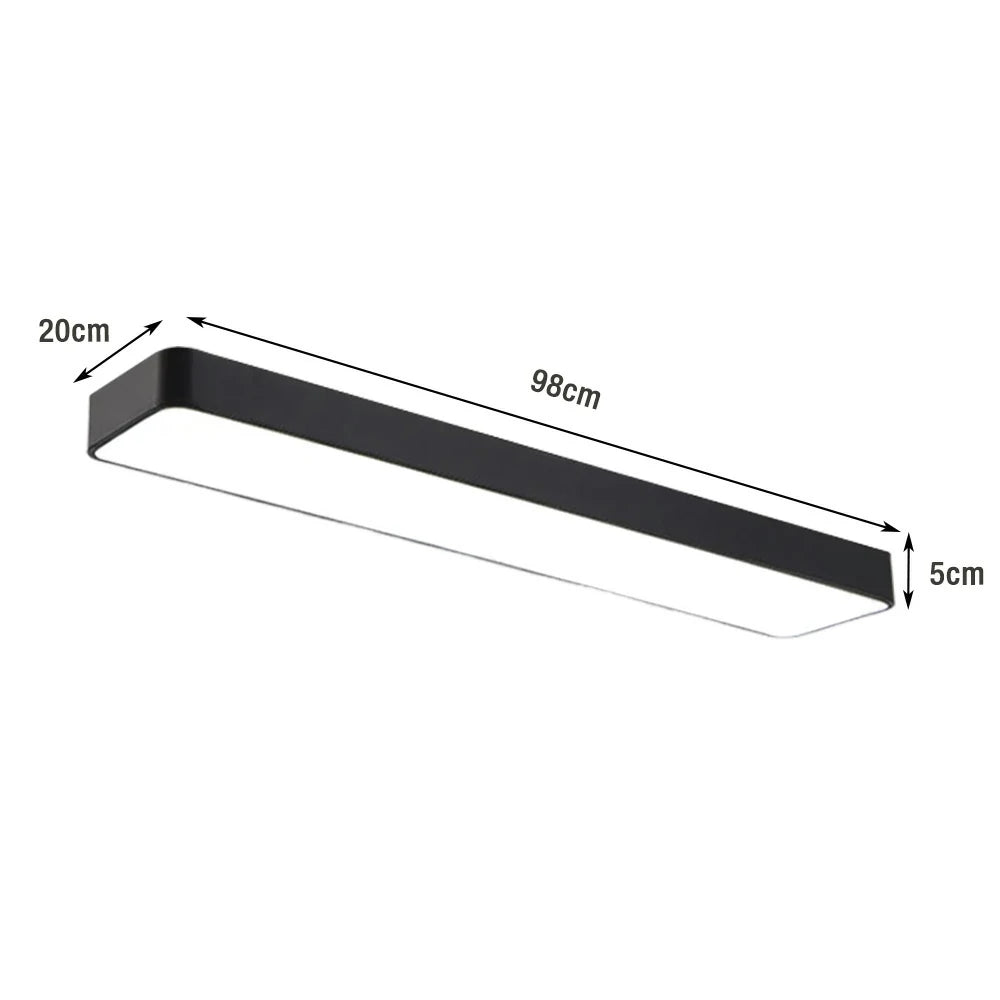 ARIX Pool Table Light, Ultra-Thin LED, Aluminium+Acrylic Body, 72W with Remote, Energy-Efficient Durable Billiard Lighting - Black