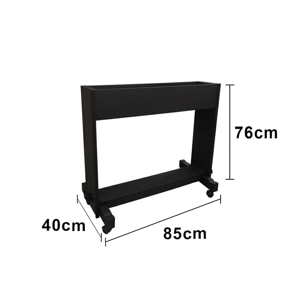 CUETIQ Pool & Table Tennis Table Top Storage Trolley - Heavy-Duty Steel, Lockable Wheels, Space-Saving Vertical Design - Black