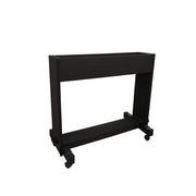 CUETIQ Pool & Table Tennis Table Top Storage Trolley - Heavy-Duty Steel, Lockable Wheels, Space-Saving Vertical Design - Black