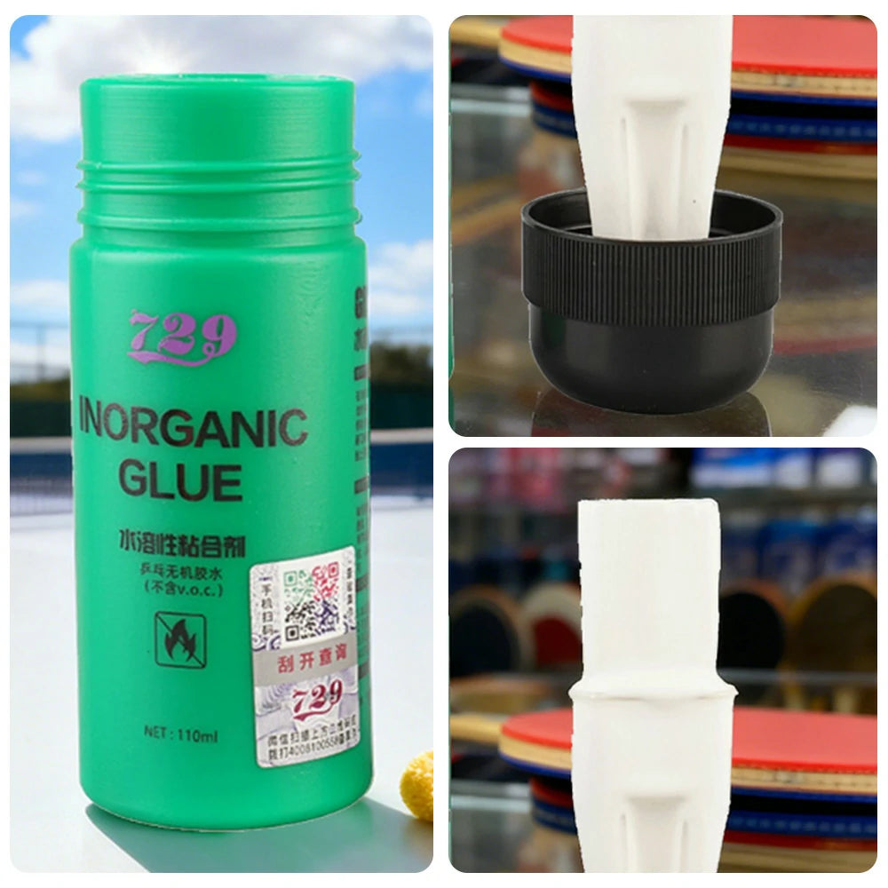 ARIX 110ml Inorganic Table Tennis Glue with Applicator - VOC-Free, Strong Bonding, Smooth & Easy Application - Green