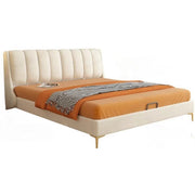 LUXORA B1003 150/180cm Length Solid Wood Frame Tech Fabric Bed-White