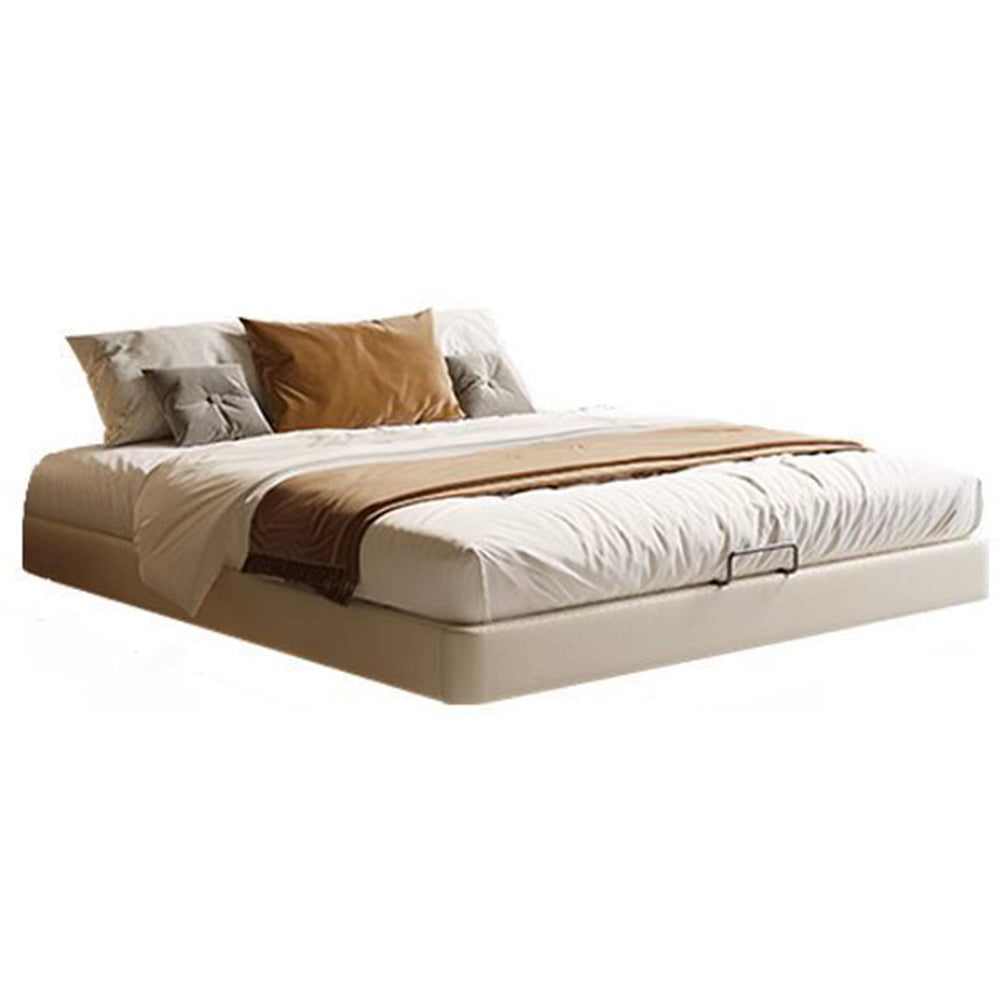 LUXORA B1144 150/180cm Length Solid Wood Headless Bed-White