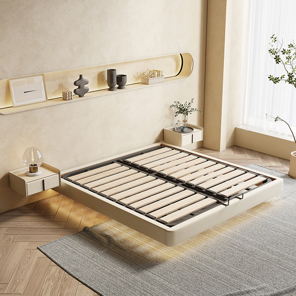 LUXORA B1144 150/180cm Length Solid Wood Headless Bed-White