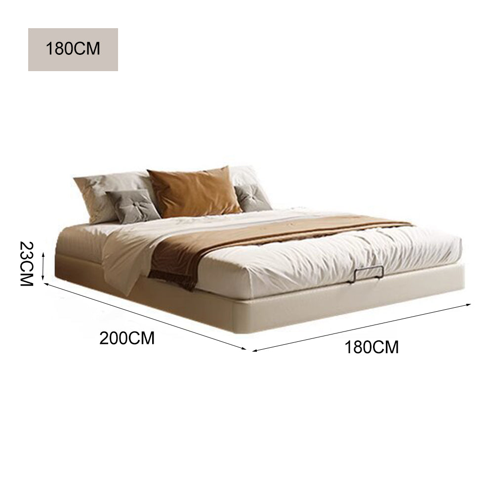 LUXORA B1144 150/180cm Length Solid Wood Headless Bed-White