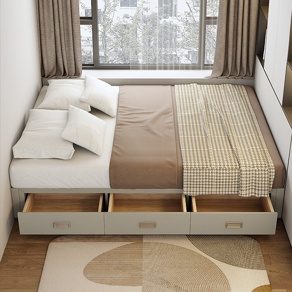 LIVARA B1148 150/180cm Length Solid Wood Headless Bed-White