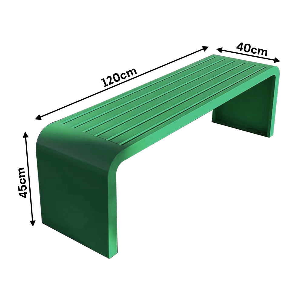 SOLARA 1m/1.2m/1.5m Galvanized Steel Outdoor Bench