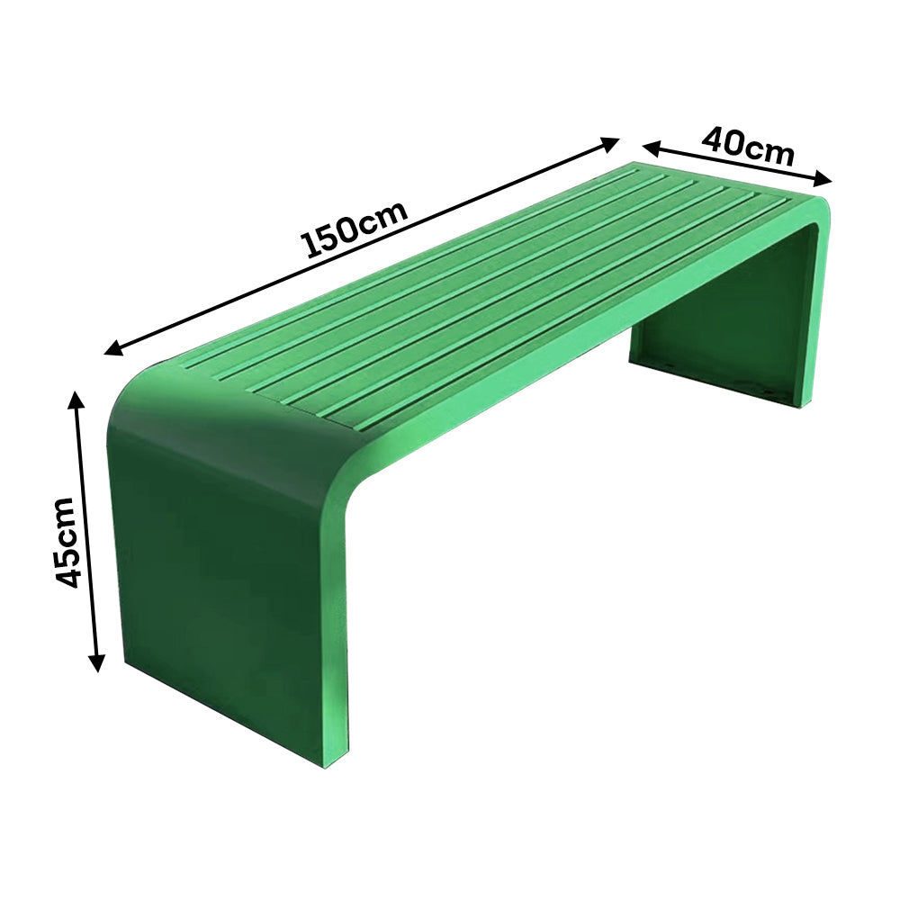 SOLARA 1m/1.2m/1.5m Galvanized Steel Outdoor Bench