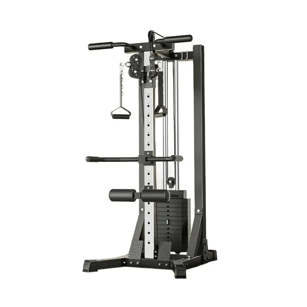 Customer Return Product - MERIDIAN Multi-Functional Home Gym Machine - Double Pulley 70KG Weight Stack, 300kg Max Load - Black
