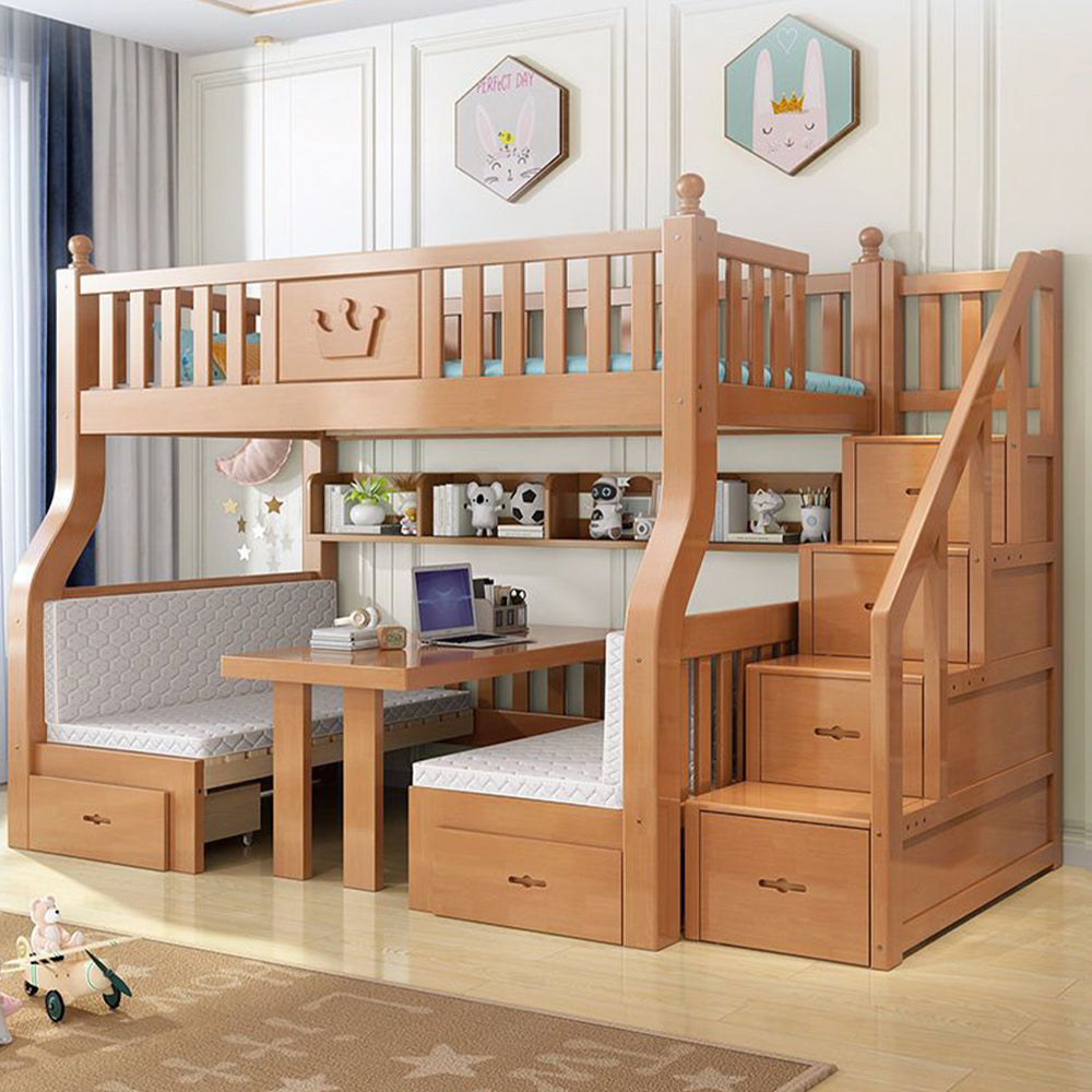 LIVARA 1.5m Solid Wood Frame Bunk Bed - Wood