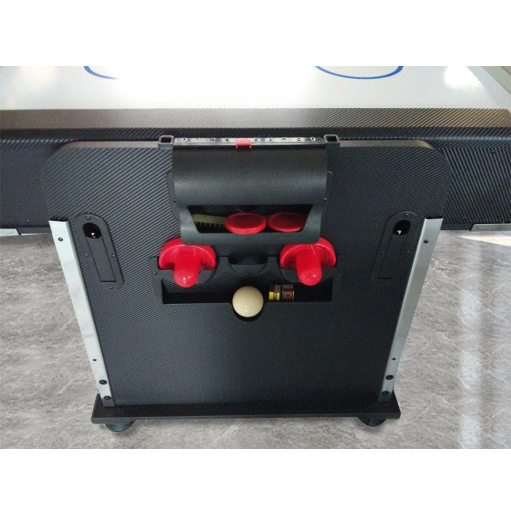 VERSA 4-IN-1 8FT Convertible Table Air Hockey, Pool Billiards, Dining, and Table Tennis for Billiard Game Rooms with Free Accessories - Red Felt