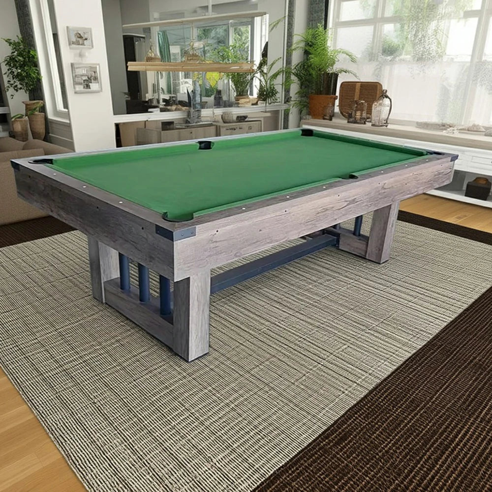 CUETIQ 8FT KD Pool Table, Half KD Construction, Precise Ball Rebound, Strong Support, Durable Design - Wood&Black