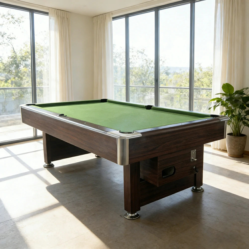CUETIQ 8FT Foldable Green MDF Billiard Table with Free Accessories