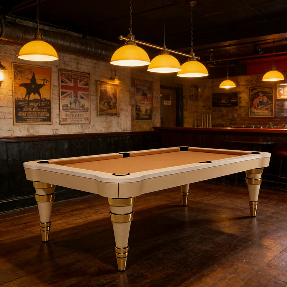 CUETIQ Luxury Designer Billiard Table 2.68m/2.97m - Sculptural Contemporary Design, Precision Craftsmanship, Premium Materials - Orange