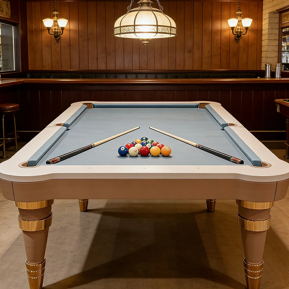 CUETIQ Luxury Designer Billiard Table 2.68m/2.97m - Sculptural Contemporary Design, Precision Craftsmanship, Premium Materials - Blue